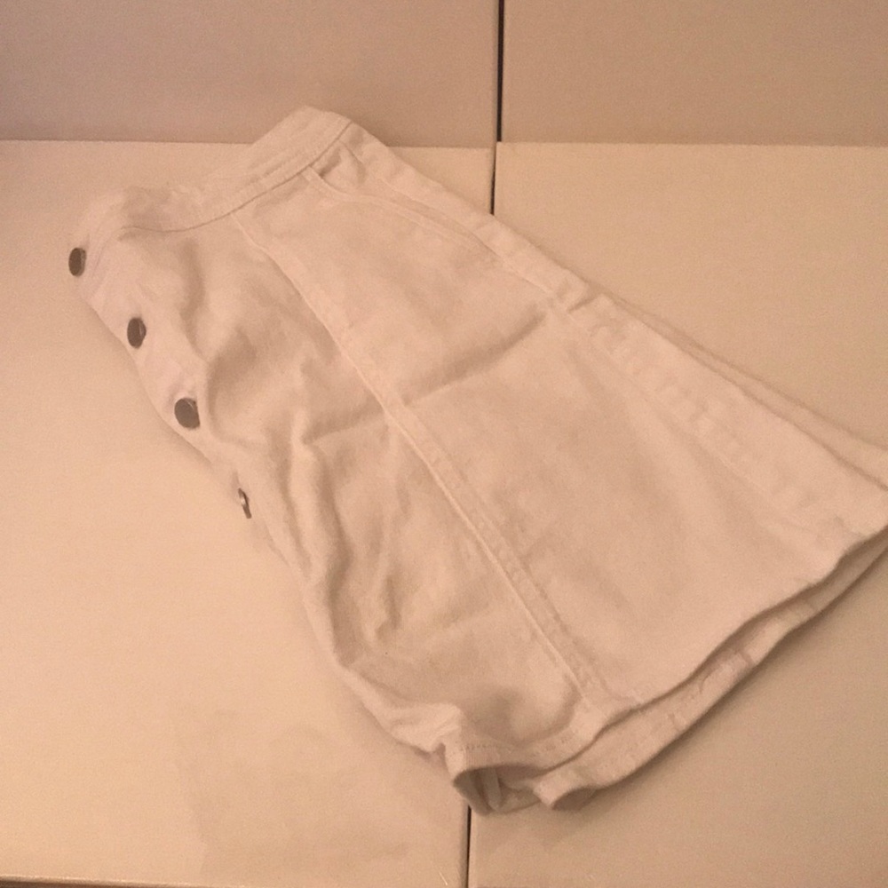 White Denim Skirt